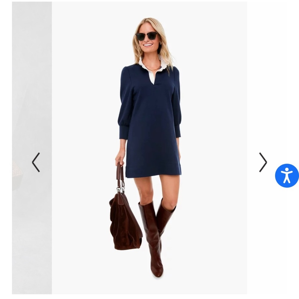 Navy Charlotte Terry Dress